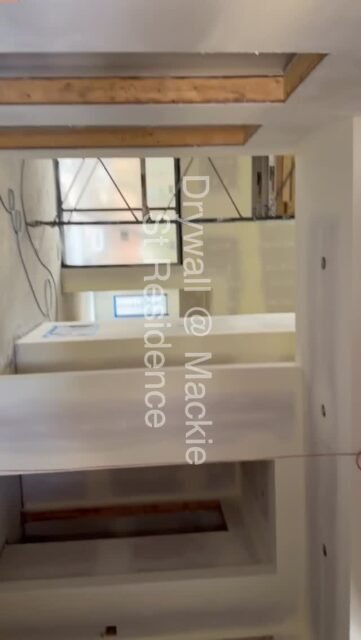 Elated to show you our recent drywall work at a beautiful and luxurious Mackie St Residence. The place has high ceilings, and there is nothing like fresh board and a clean tape job to turn a construction site into a home. We’re proud to provide the smooth, glass-like canvas that this Fort Langley masterpiece deserves. Check out the video to see the crisp lines and sharp angles! 🪜✨#construction #restoration #drywall #vancouver #contractor